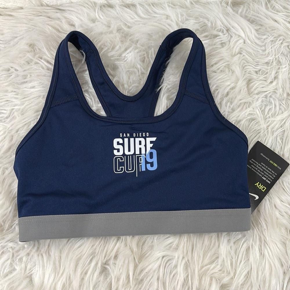 NIKE PRO CLASSIC SPORTS BRA NAVY BLUE SIZE SMALL NEW